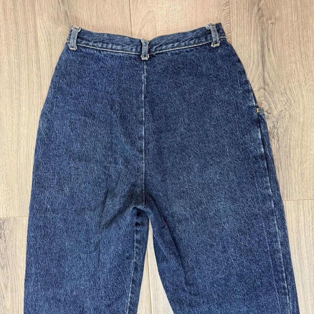 Vintage Cherokee High Waist Western Yoke Pleated Blue Denim Jeans USA Made Sz 10 - Picture 9 of 10
